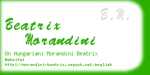 beatrix morandini business card